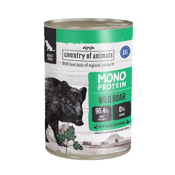 Country of Animals (Wiejska Zagroda) Monoprotein 6x800g. WILD BOAR