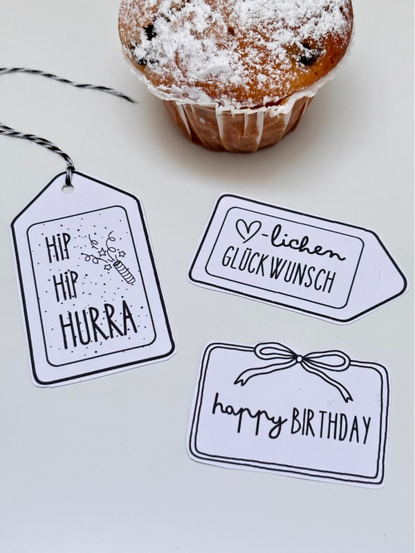 DIY Geschenkanhänger Geburtstag - zum Ausdrucken