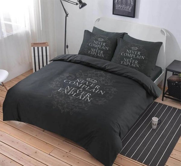Husch dekbedovertrek Never complain, eenpersoons