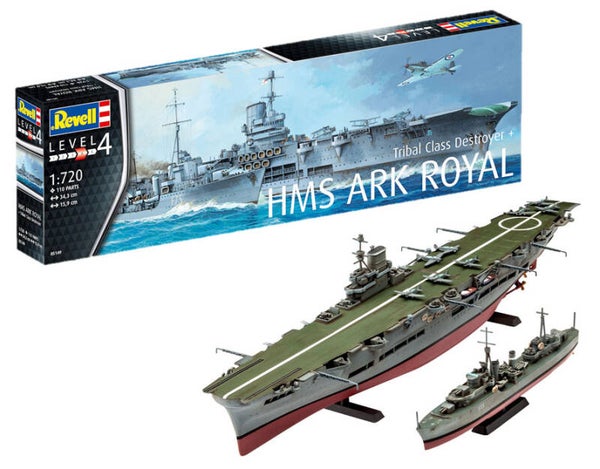 Revell Niveau:4 HMS Ark Royal and Tribal Class Destroyer