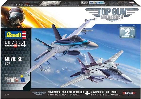 Revell Niveau:4 Top Gun Maverick Set - Geschenkset 2 modellen - Limited Edition