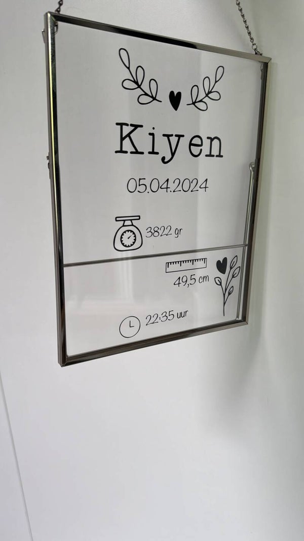 Fotolijstje | Met geboortegegevens