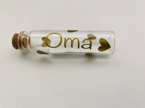 Wens in glazen flesje