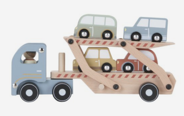 Little Dutch houten truck met opleggen | Met of zonder geboortegegevens