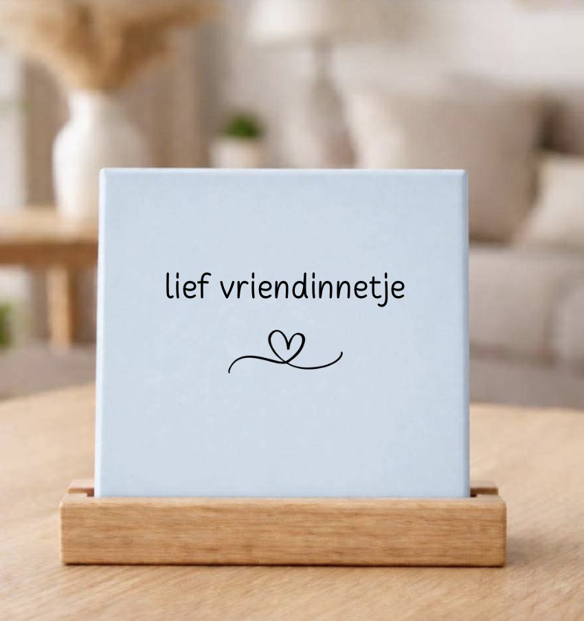 Tegeltje | Lief vriendinnetje