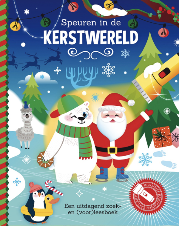 Zaklampboek speuren in de kerstwereld
