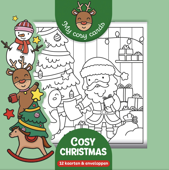 Cosy Christmas kleurkaarten, PRE ORDER