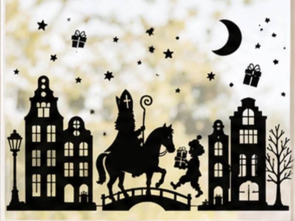 Herbruikbare raamsticker sinterklaas - Brug