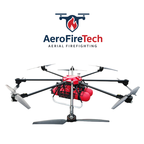 Vue technique du drone anti-incendie professionnel à huit rotors