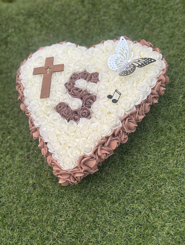 Coeur rose en mousse 30cm