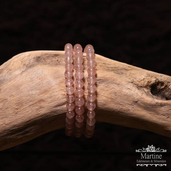 Armband Aardbeienkwarts 6mm