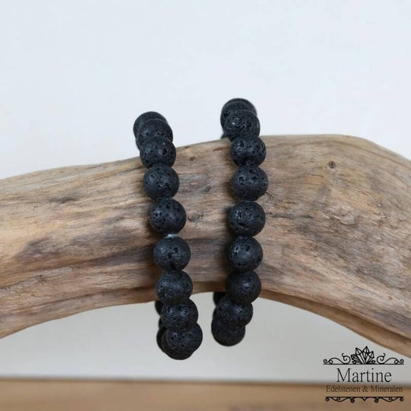 Armband Lavasteen 10mm