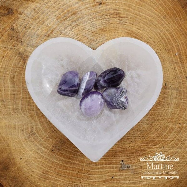 Amethist kwarts trommelsteen