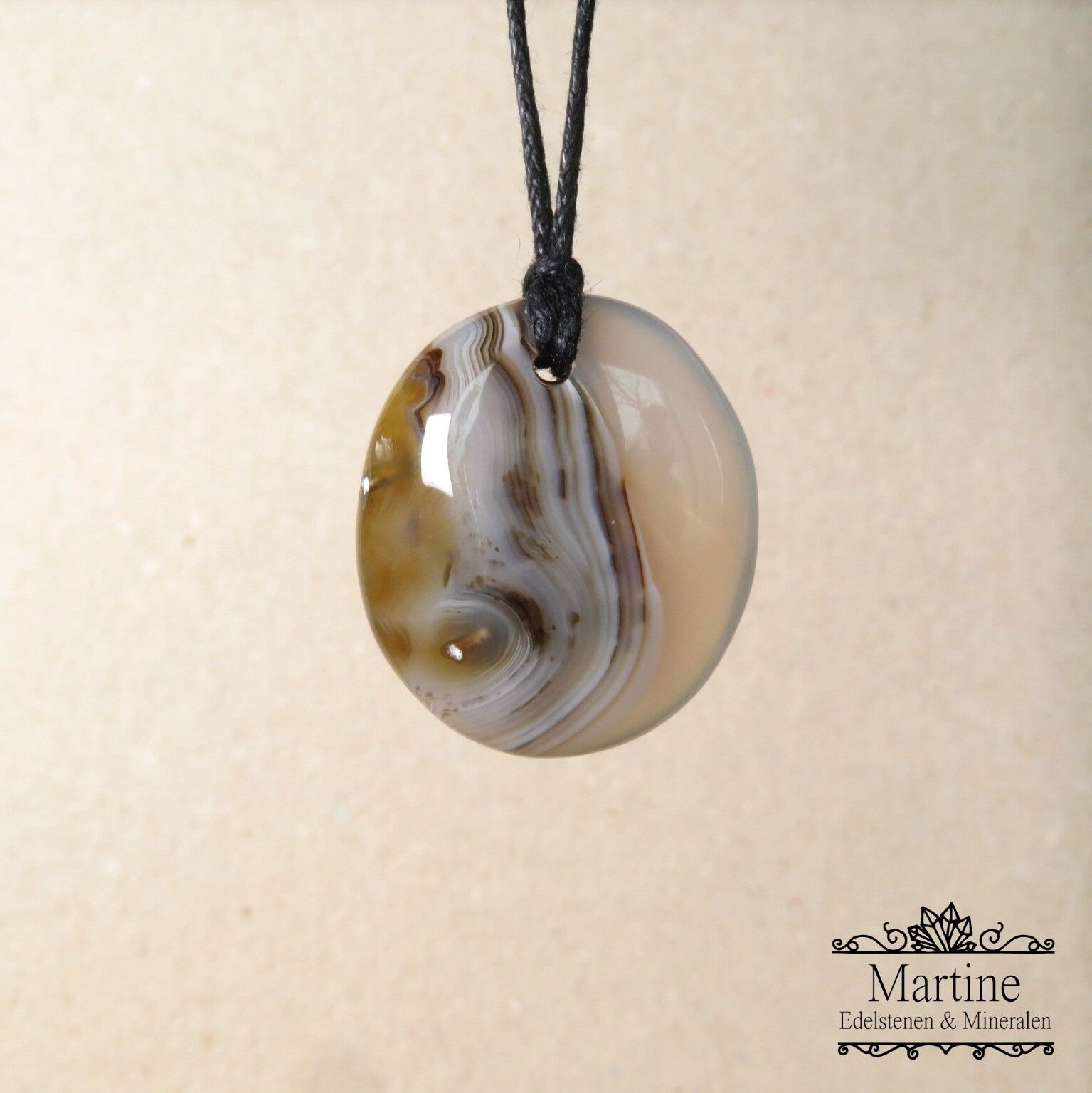 Dendriet Agaat amulet hanger.