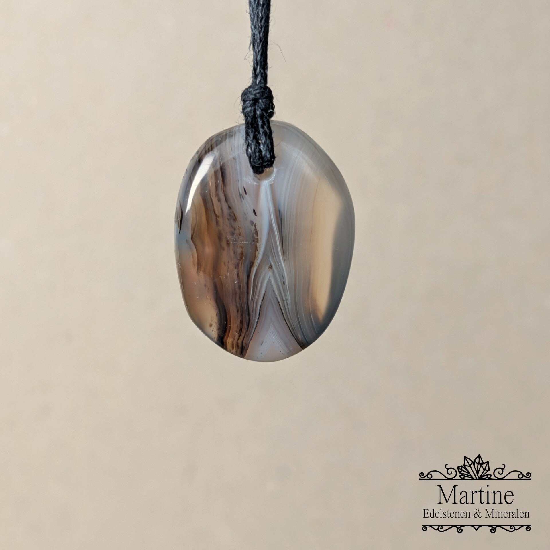 Dendriet Agaat amulet hanger.