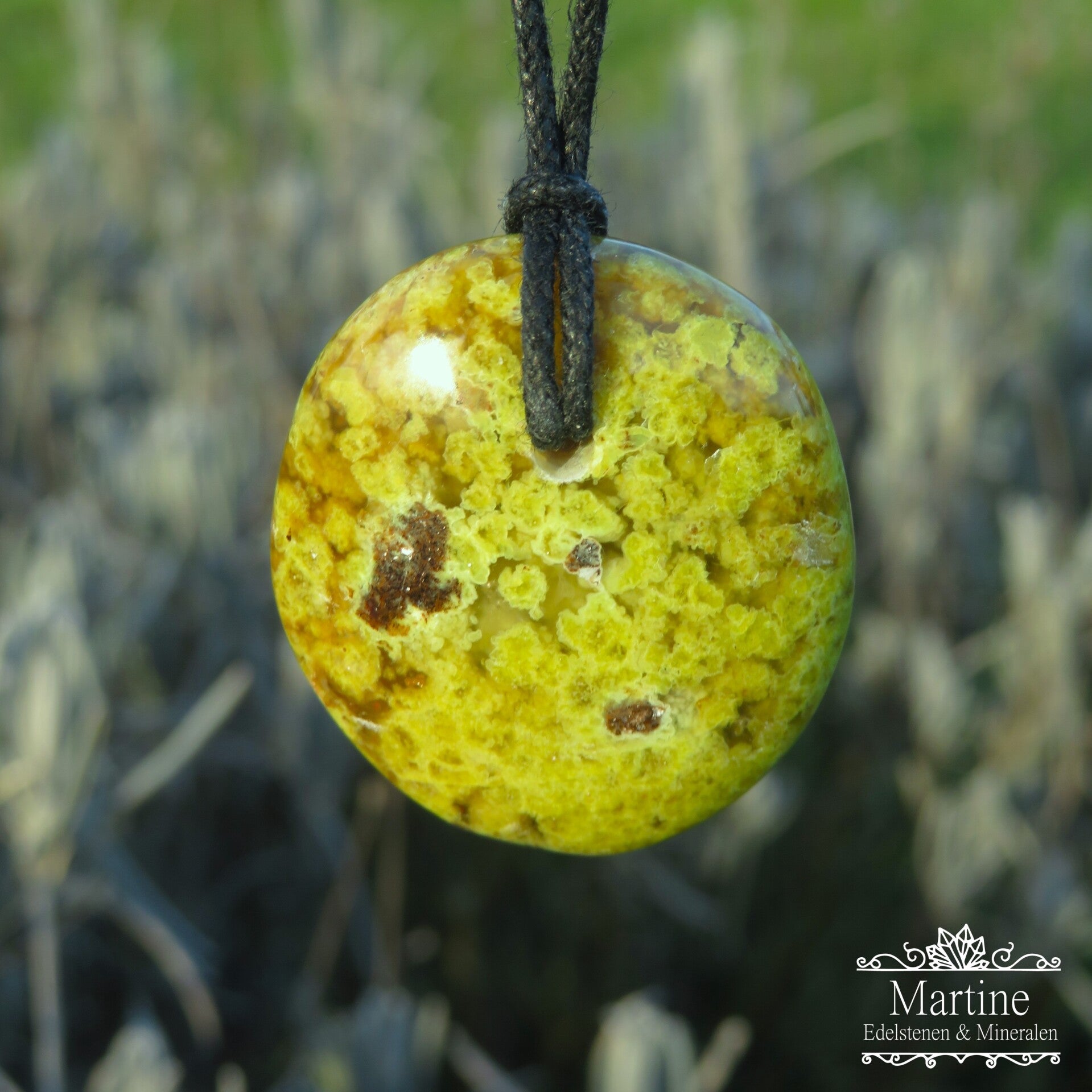 Groene Opaal hanger.