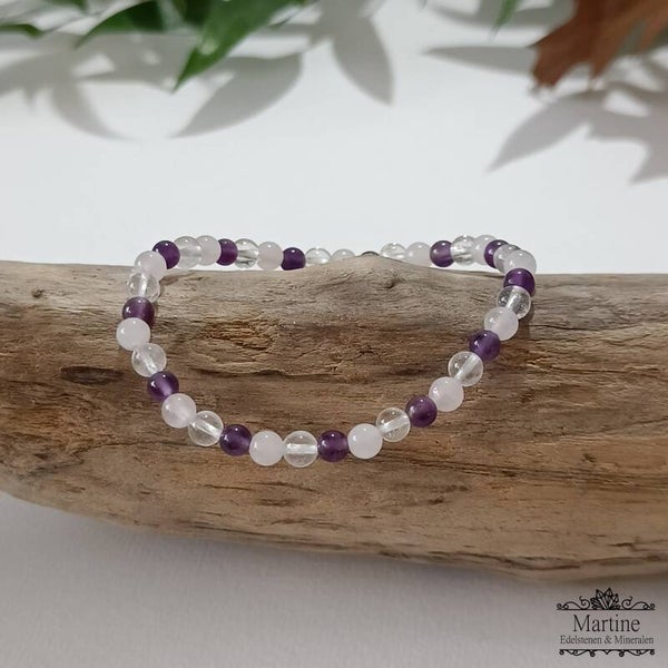 Armband "Gouden driehoek" 4mm kraal