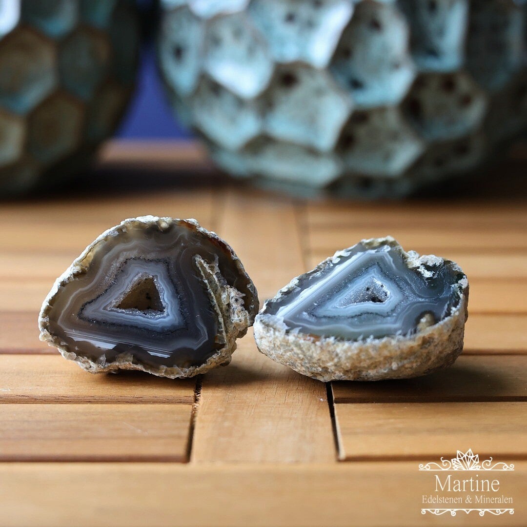 Agaat geode paar