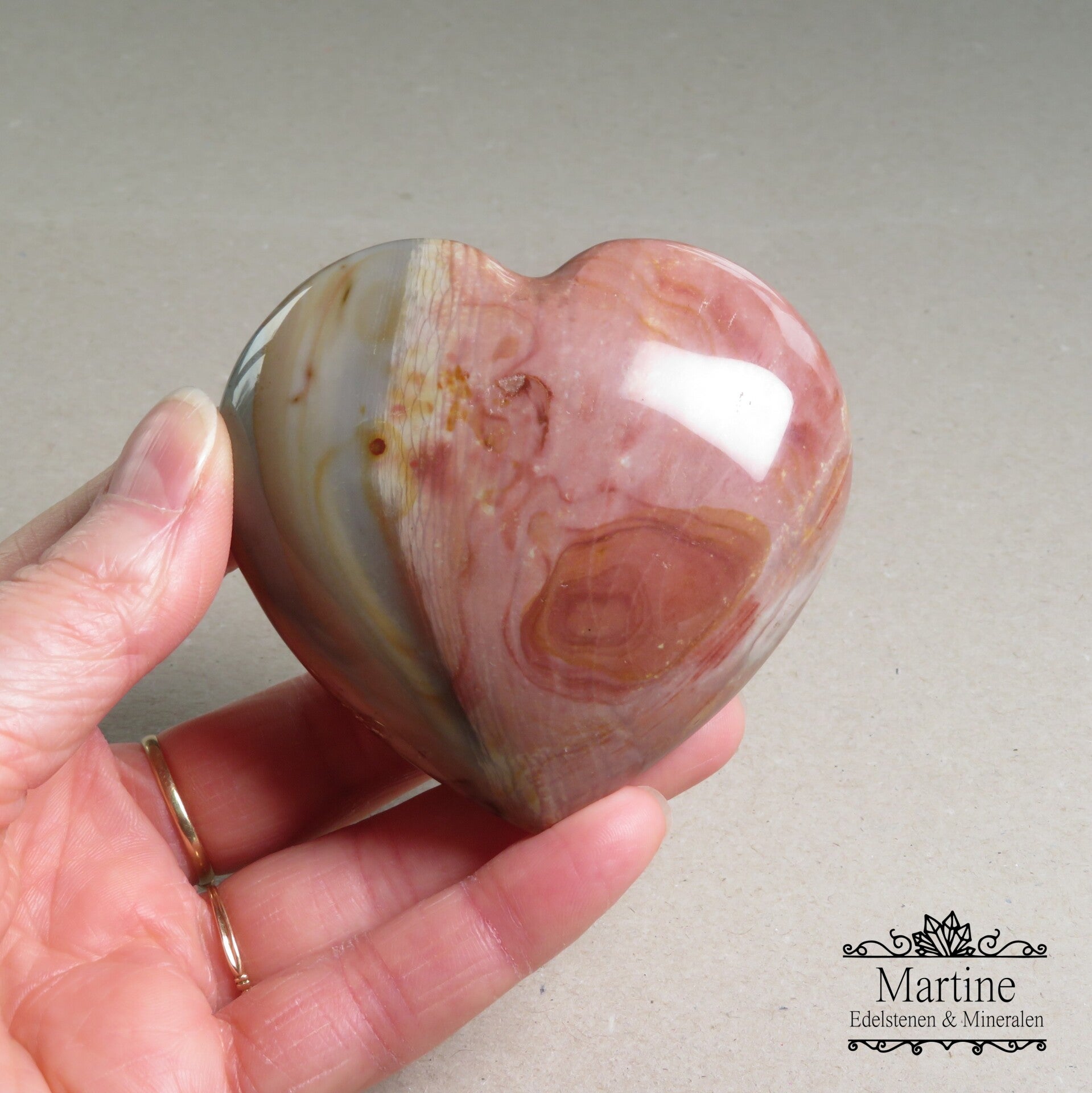 Polychroom Jaspis hart