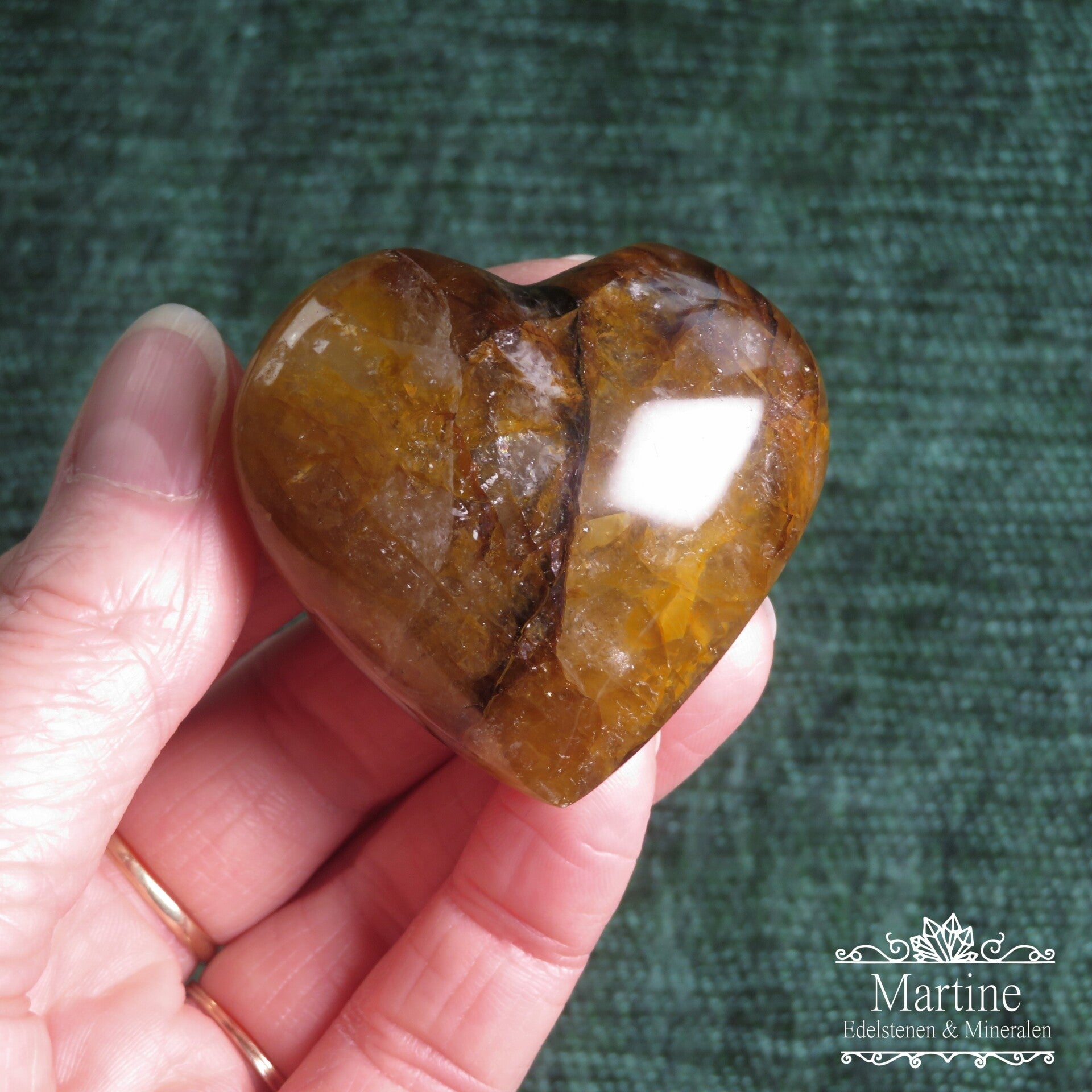 Limoniet kwarts hart