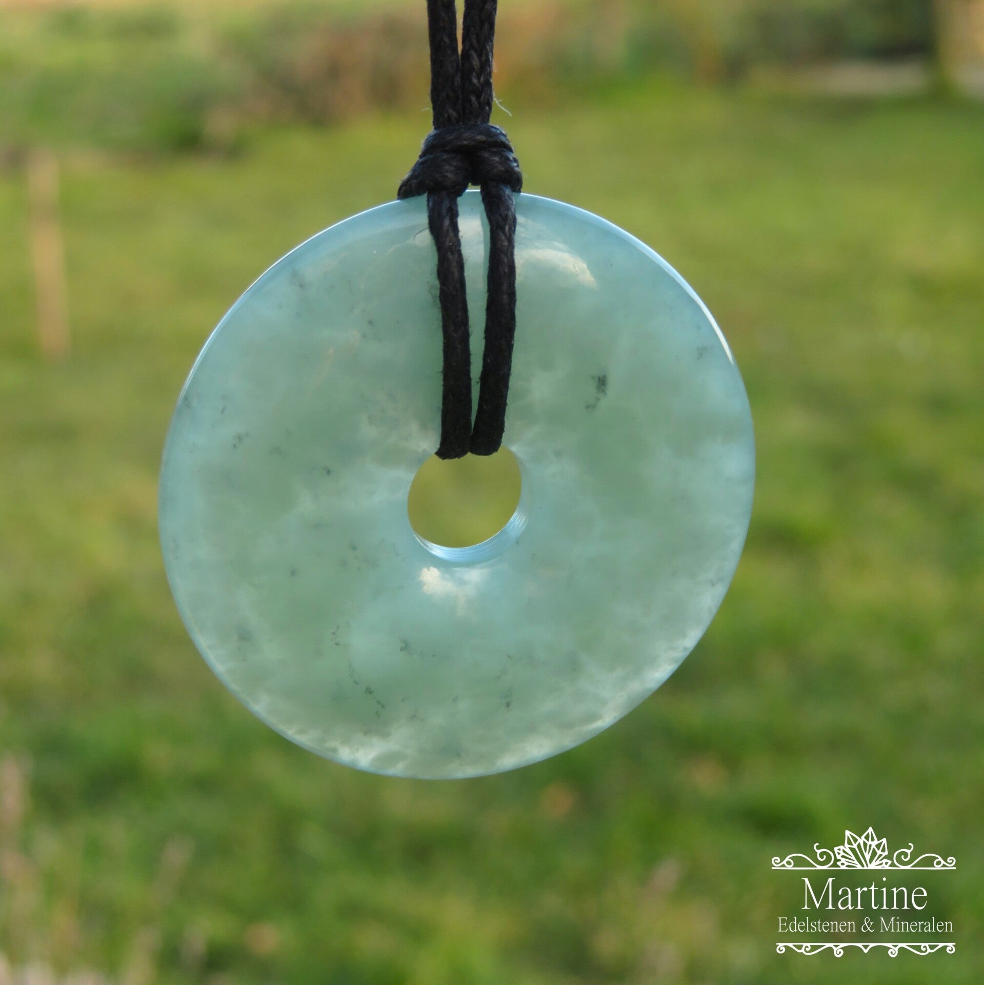 Groene Aventurijn donut hanger.