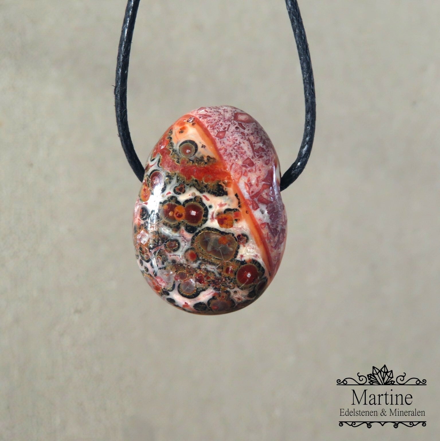 Luipaard Jaspis hanger.