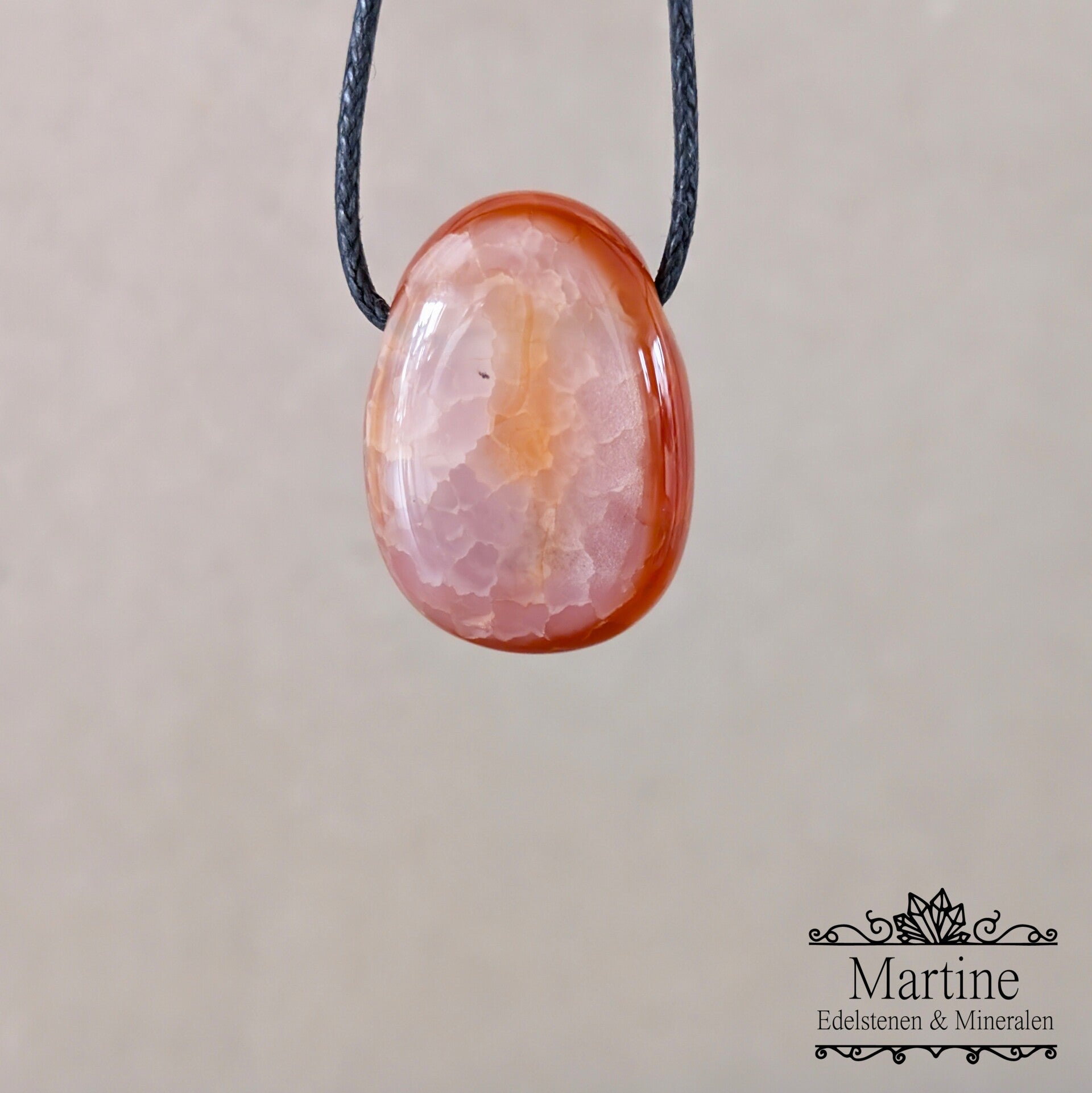 Gebrande Agaat hanger.