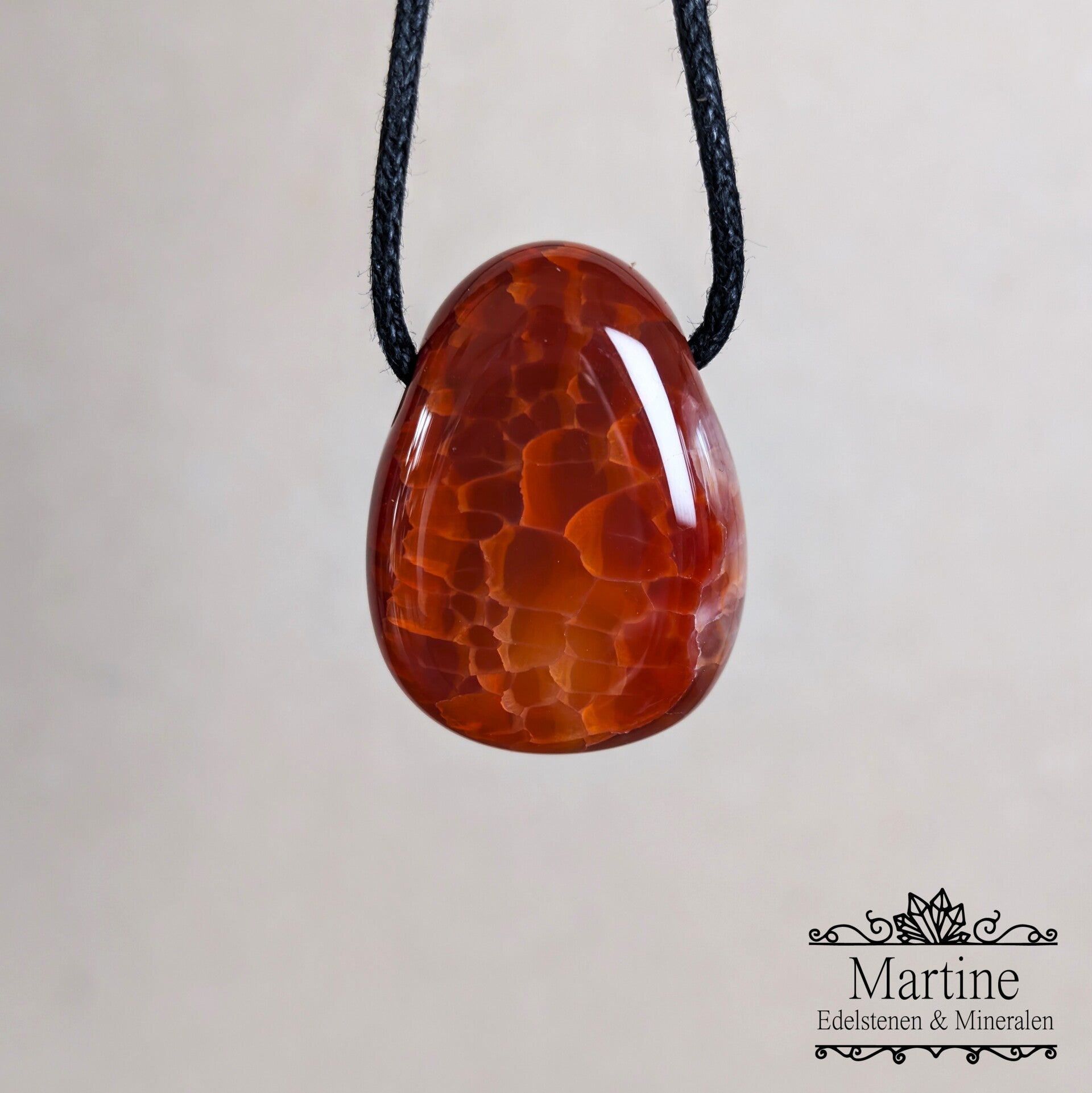 Gebrande Agaat hanger.