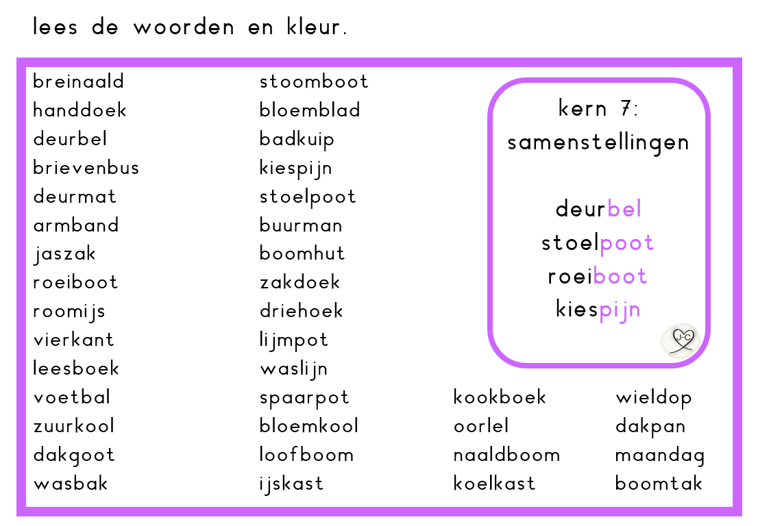Kern 7 / Veilig Leren Lezen / Groep 3 | juf-cindy.nl