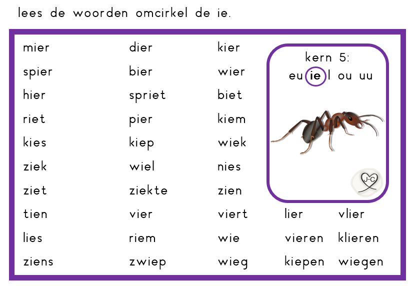 Kern 5 / Veilig Leren Lezen / Groep 3 | juf-cindy.nl