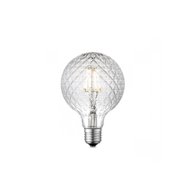 LED lamp Rib 3000K G95 E27 dimbaar - helder 4W