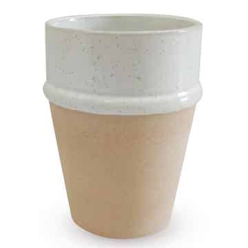 Beker Elin Groot | wit/naturel