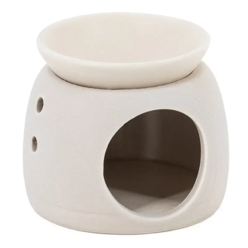 Aardewerk brander huisje | beige