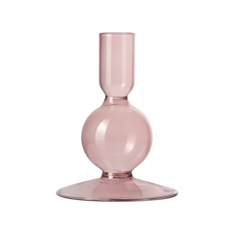 Dinerkaarshouder glas | roze