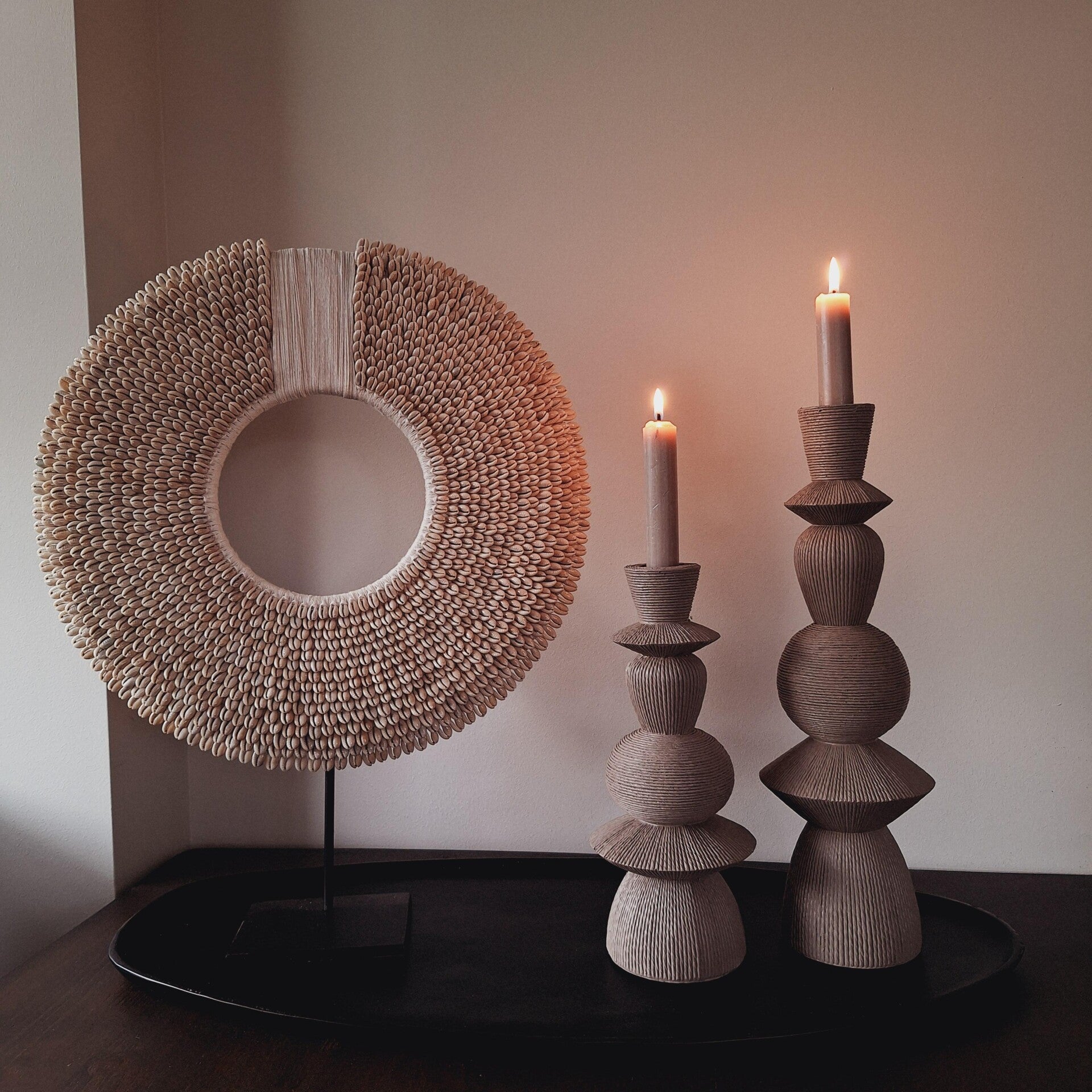 Luxe schelpenornament op voet