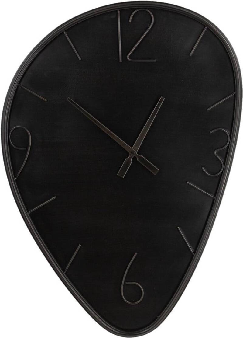 Grote organische wandklok | zwart Ø 78 cm