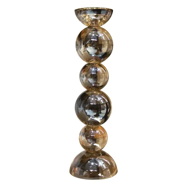Kandelaar Kristalglas | goud glans L
