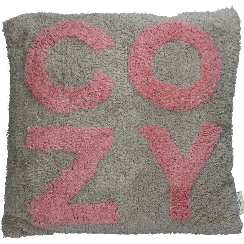 Kussen Cozy | grijs roze