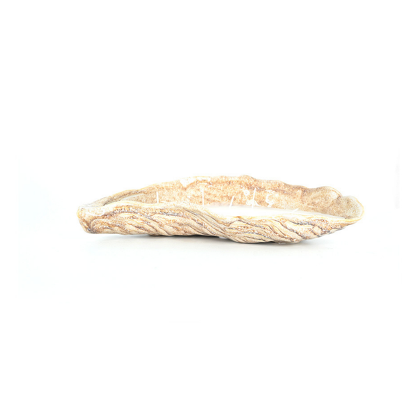 Luxe Oester schaalkaars | beige