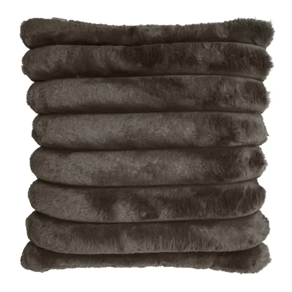 Luxe sierkussen Fluffy Rib | bruin