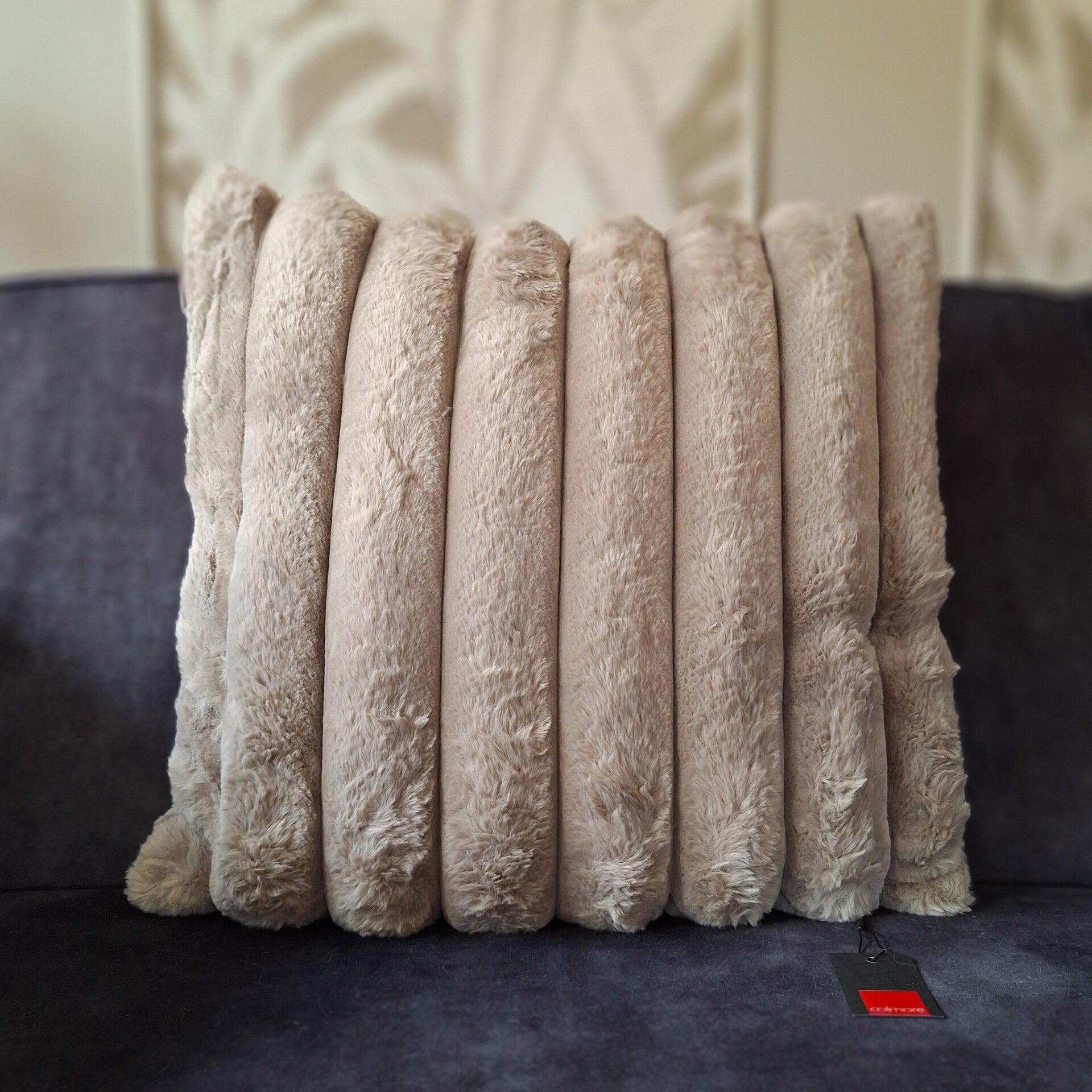 Luxe sierkussen Fluffy Rib | taupe