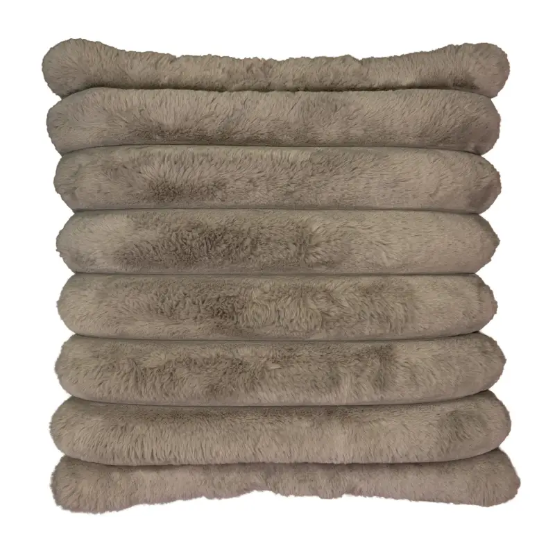 Luxe sierkussen Fluffy Rib | taupe