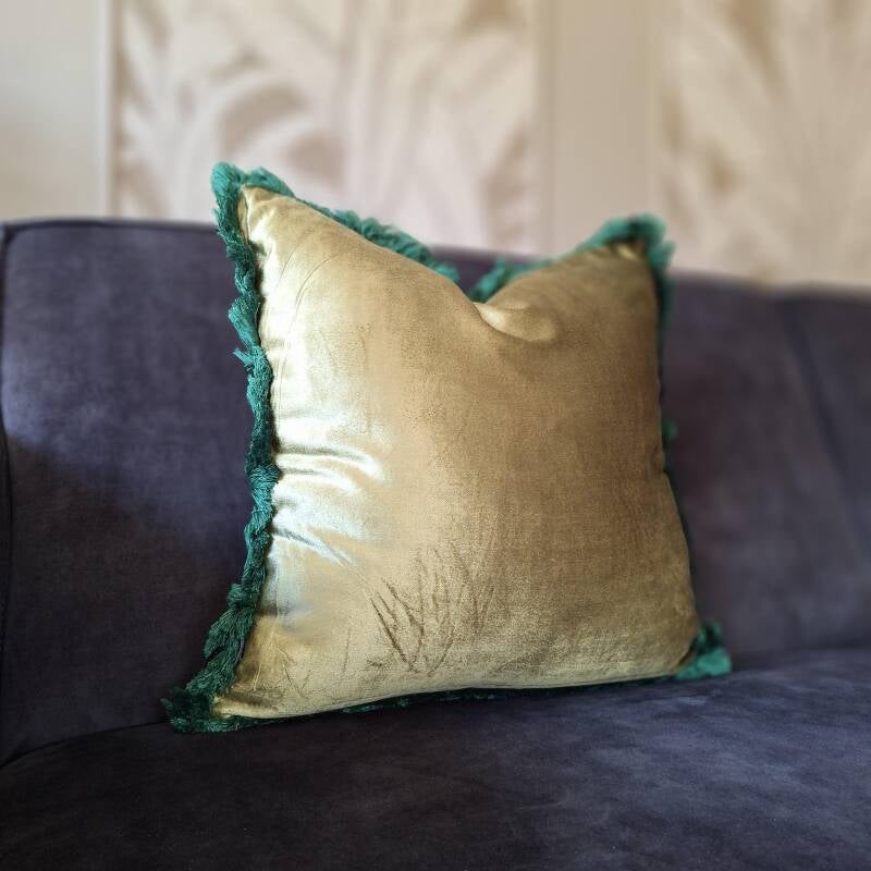 Luxe sierkussen fluweel | olijfgroen