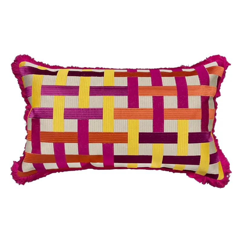 Luxe sierkussen | fuchsia multi color
