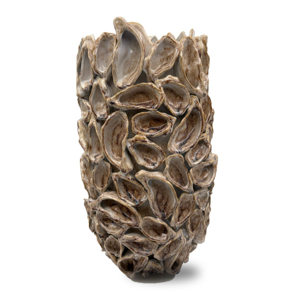 Luxe vaas Oester | beige L