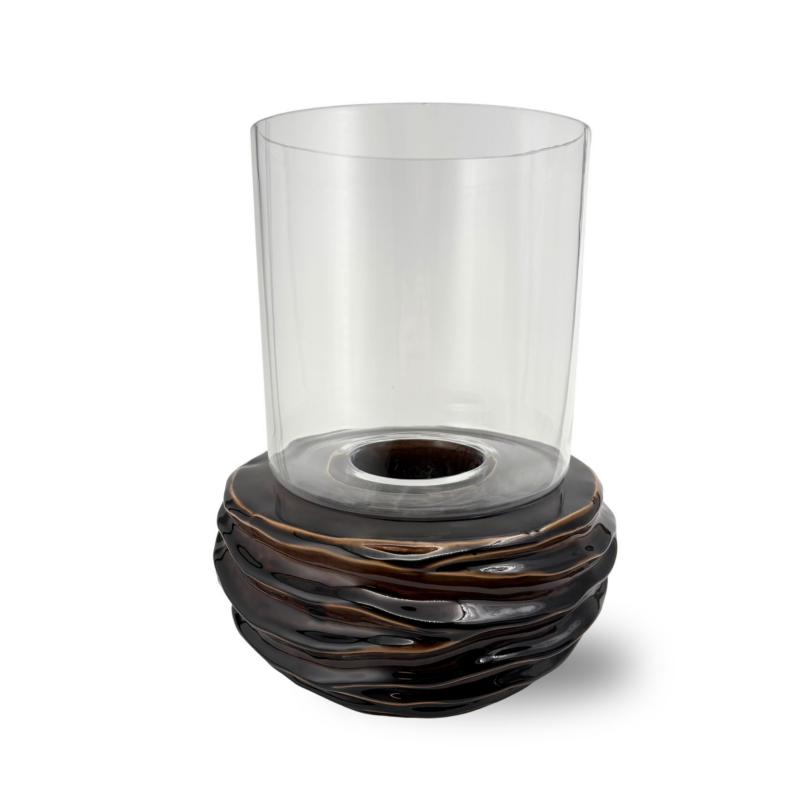 Luxe windlicht Glow M | chocoladebruin