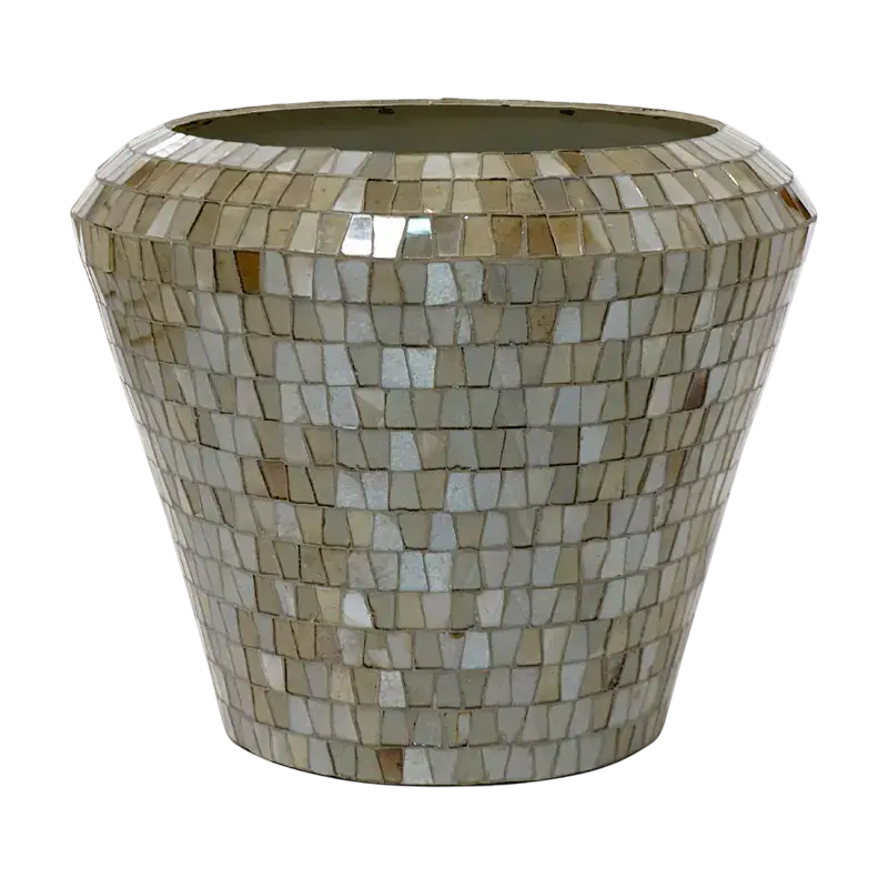 Mozaïek vaas | beige taupe