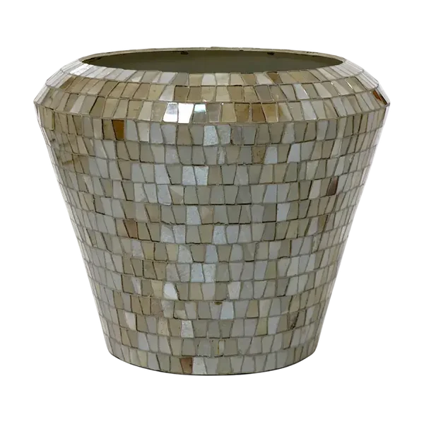 Mozaïek vaas | beige taupe