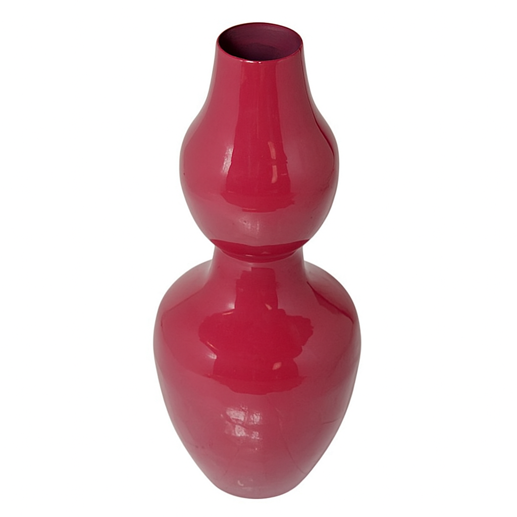 Organische vaas | fuchsia roze L