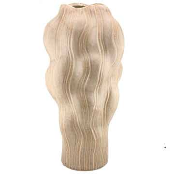 Organische vaas | zand beige | L